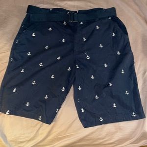 Men's Black Nautical Shorts